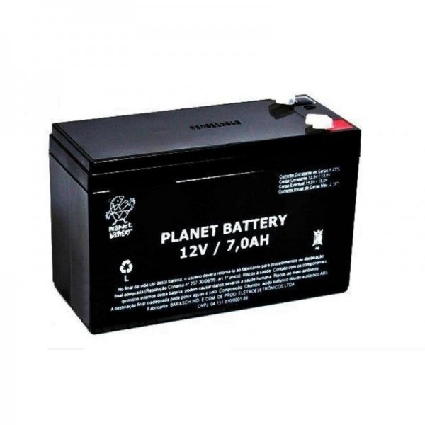 Bateria Selada 12 Volts 7A Seg Planet
