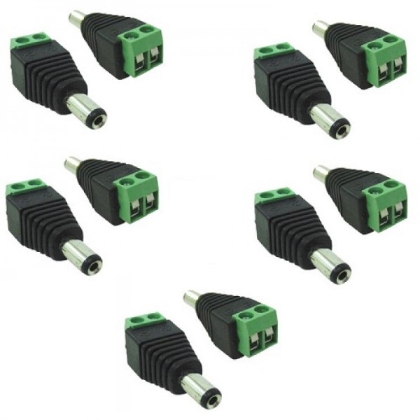 Conector adaptador BORNE X PLUG P4 MACHO 2,1 X 5,5 X 14MM - (10 Pçs)