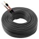 Cabo Coaxial Cftv  4mm Bip. 2x20 Int. Ext. Preto 100 Mts